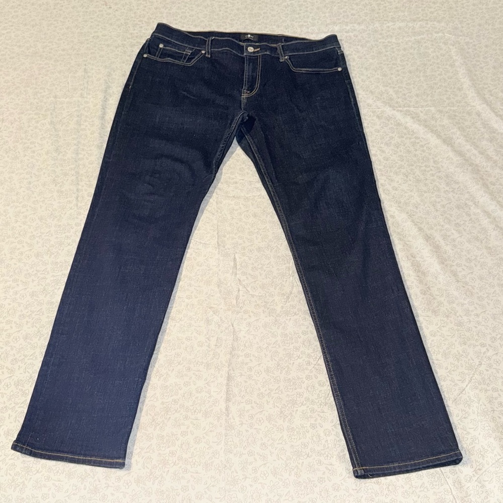 7 For All Mankind Men's Indigo Straight Jeans